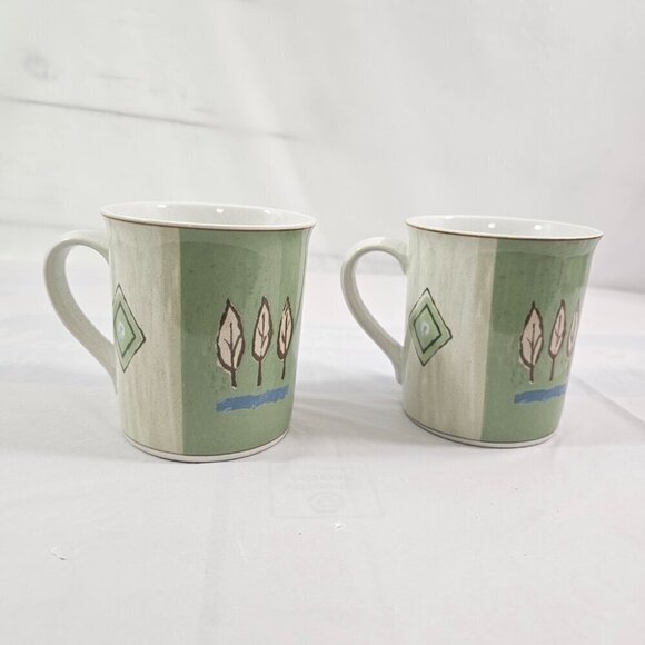 Mikasa Casual Classics Country Quilt HG284 14 Oz Porcelain Mug Cup – Set of 2 - Picture 15 of 16